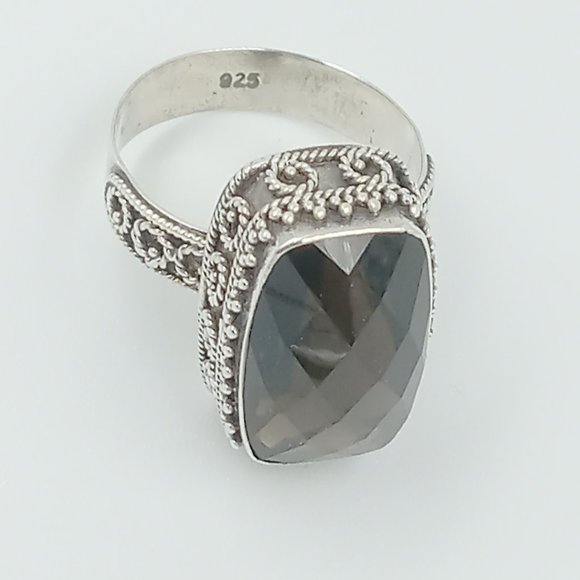 Bali Style Sterling Silver Smokey Quartz - Picture 8 of 12